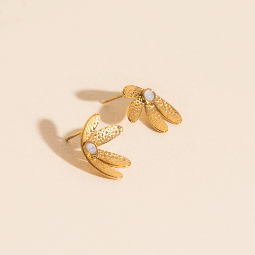 Mini Half Bloomed Stud Earrings