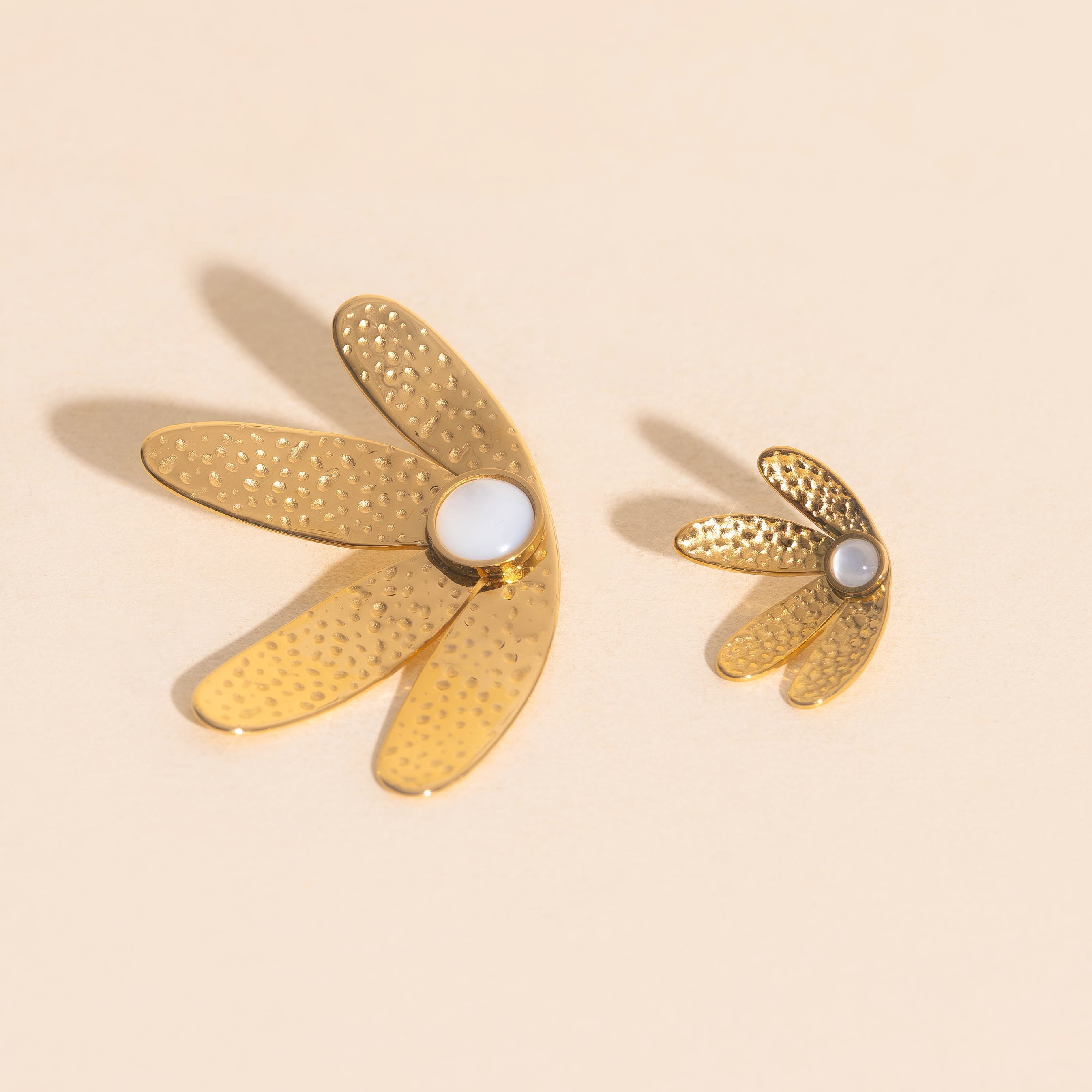 Mini Half Bloomed Stud Earrings