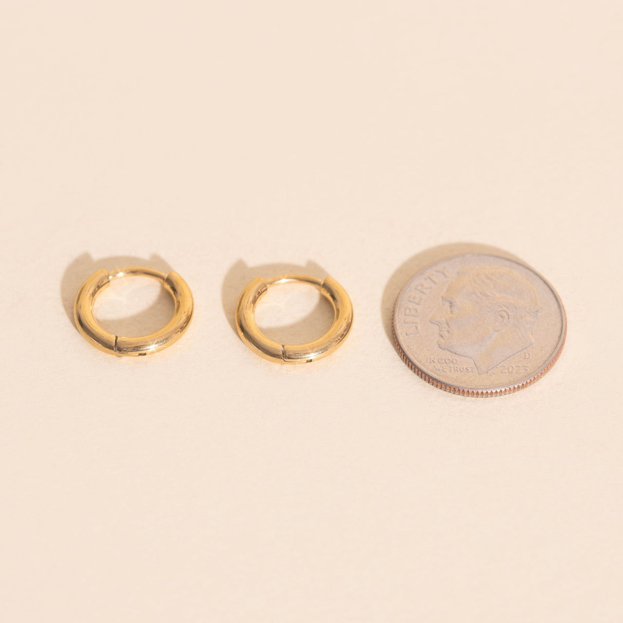 Titanium Mini Rounded Huggie Hoop Earrings